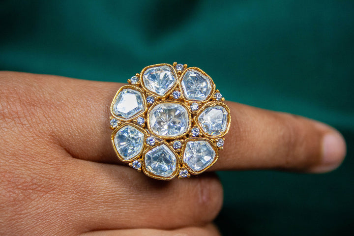 Royal Kundan Polki Statement Ring